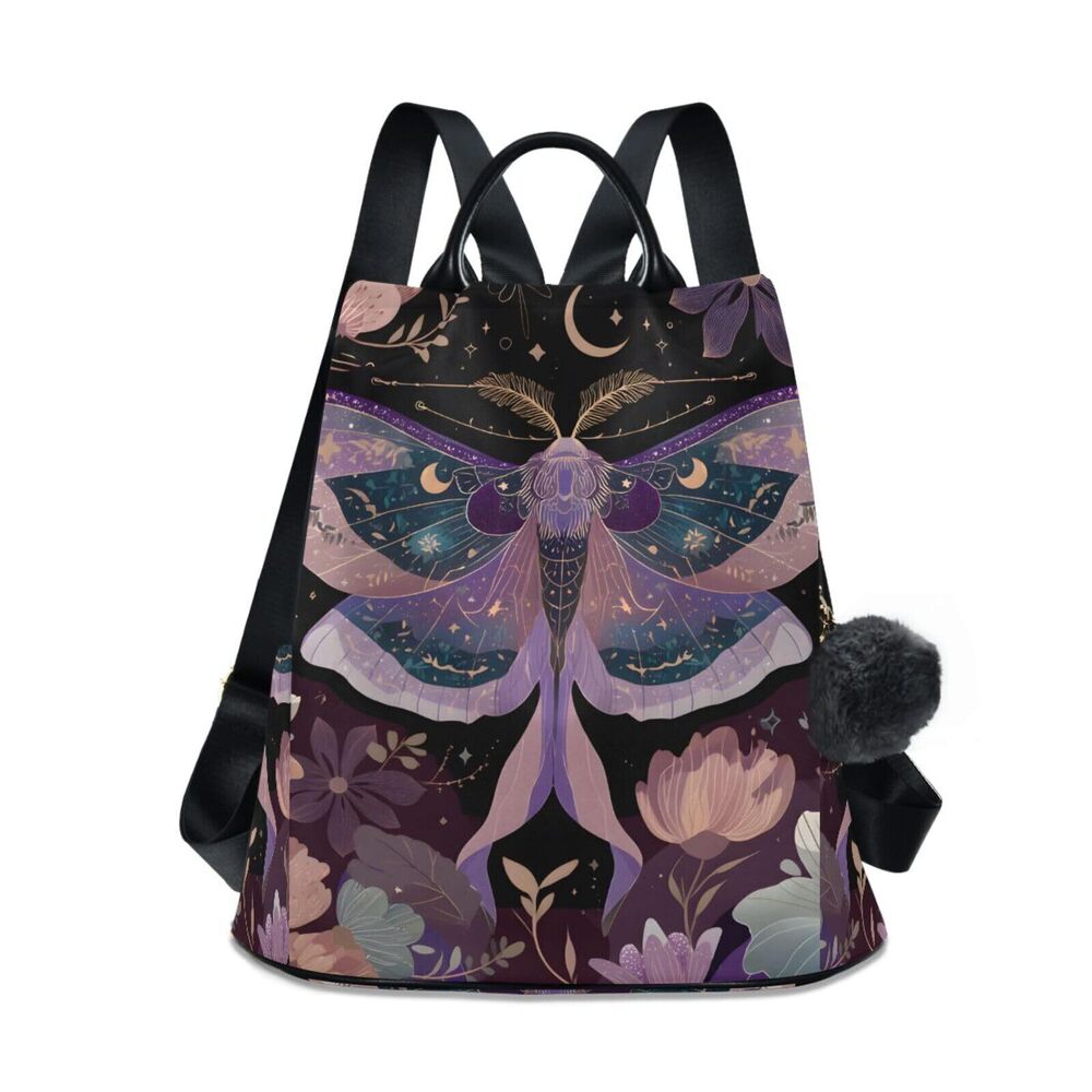 9356 Goth Backpack , Anti-Theft Backpack Travel Handbags Shoulder Bag Mauve